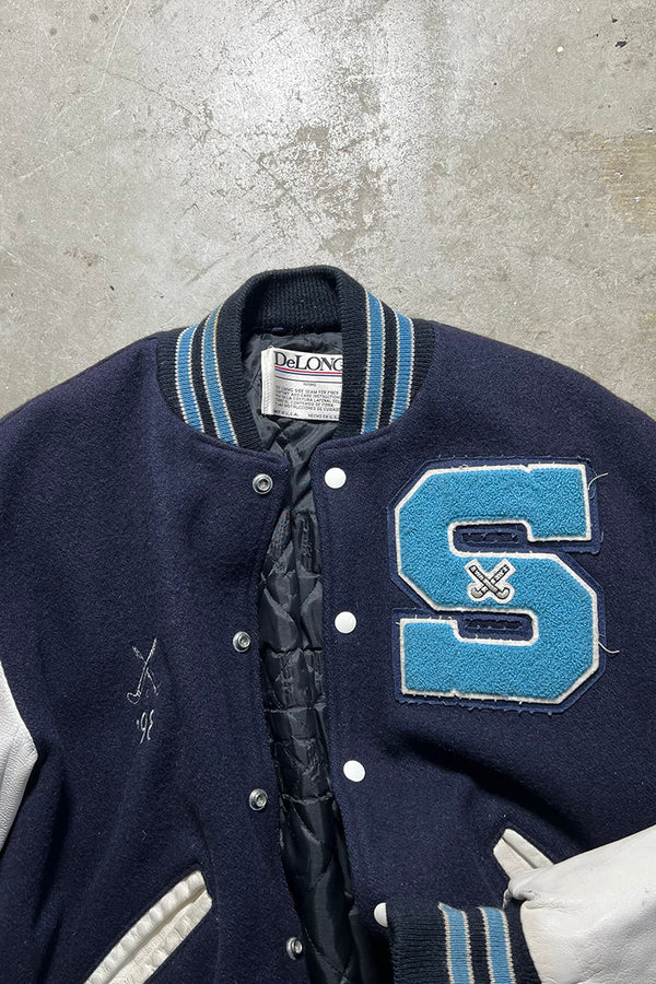 MADE IN USA 98'S STADIUM JACKET / NAVY [SIZE: M USED]