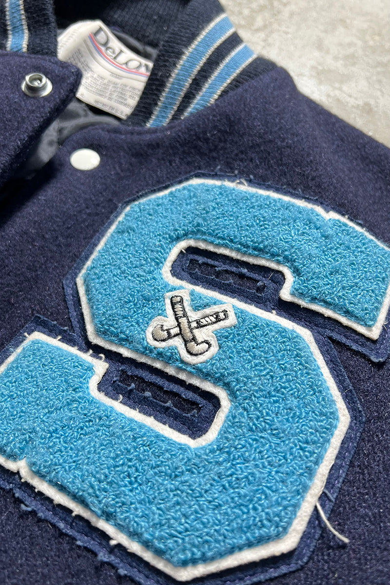 MADE IN USA 98'S STADIUM JACKET / NAVY [SIZE: M USED]