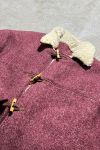 WOOL BLANKET COAT W/BOA LINER / PURPLE [SIZE: L USED]