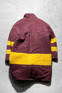 WOOL BLANKET COAT W/BOA LINER / PURPLE [SIZE: L USED]