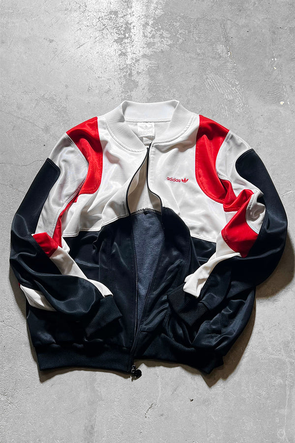 80'S ZIP TRACK JACKET / WHITE [SIZE: XL USED]
