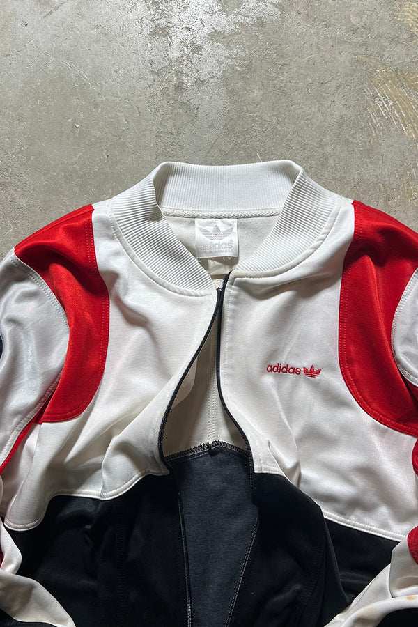 80'S ZIP TRACK JACKET / WHITE [SIZE: XL USED]