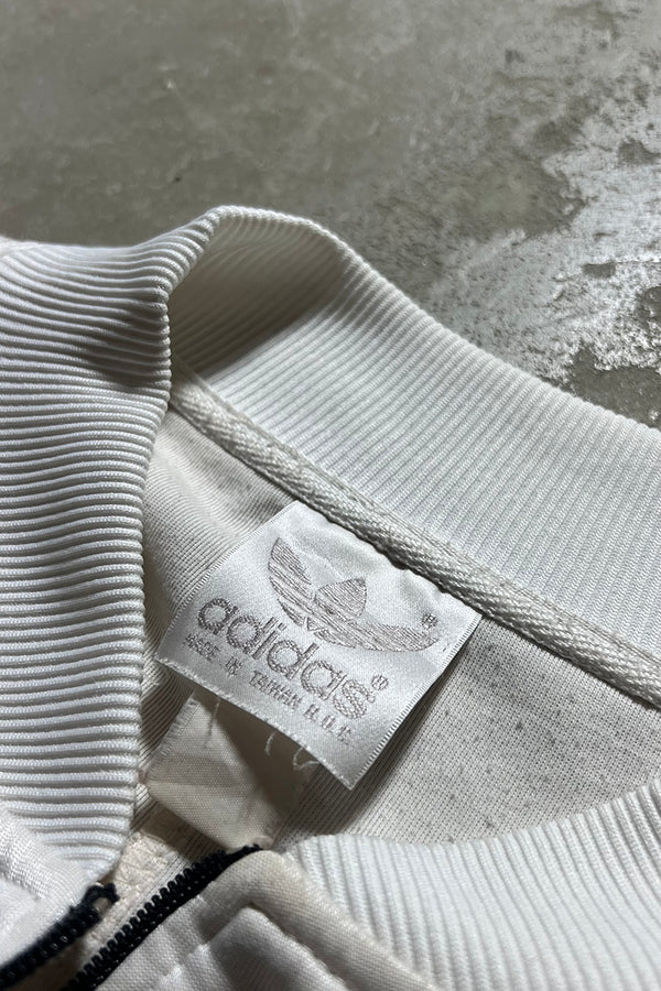 80'S ZIP TRACK JACKET / WHITE [SIZE: XL USED]