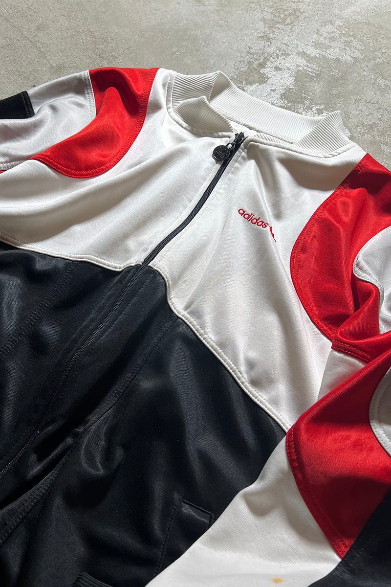 80'S ZIP TRACK JACKET / WHITE [SIZE: XL USED]