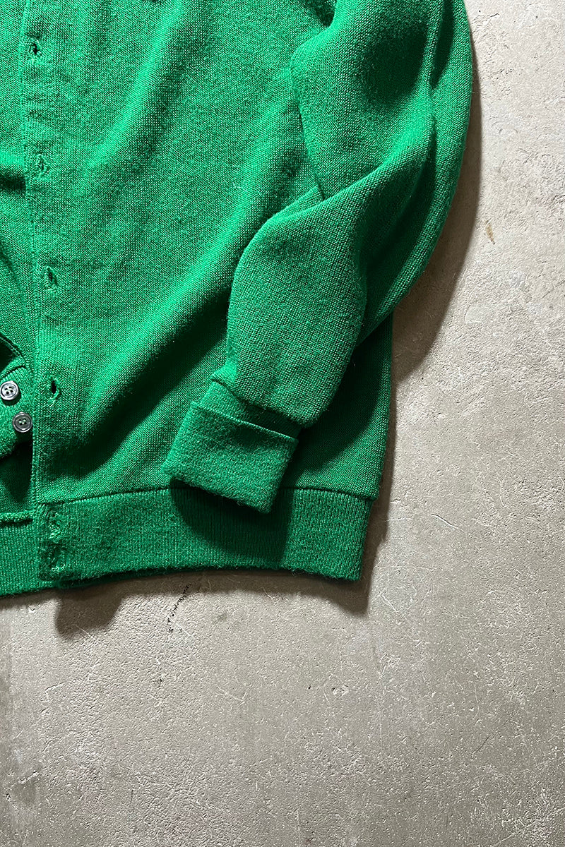 MADE IN USA 70'S CARDIGAN / GREEN [SIZE: XL USED]