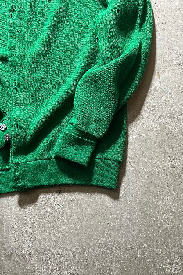 MADE IN USA 70'S CARDIGAN / GREEN [SIZE: XL USED]