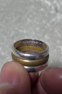 925 SILVER RING W/BRASS / SILVER [SIZE: 12号相当 USED]