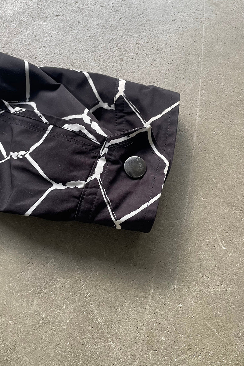 MADE IN JAPAN 16AW FENCE PRINT HOODIE NYLON JACKET / BLACK [SIZE: 3 USED]