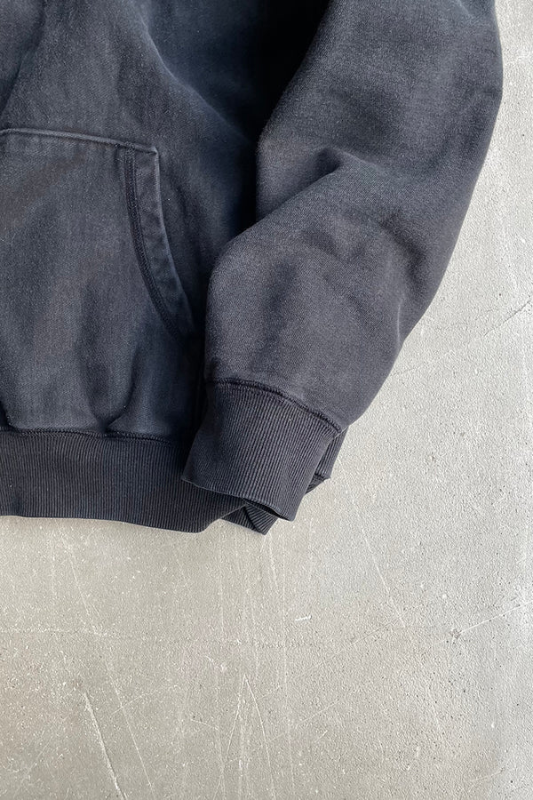 COLLEGE LOGO SWEAT HOODIE / FADED BLACK [SIZE: XL USED]