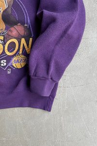 MADE IN USA 90'S NBA LAKERS MAGIC JOHNSON SWEATSHIRT / PURPLE [SIZE: M USED]