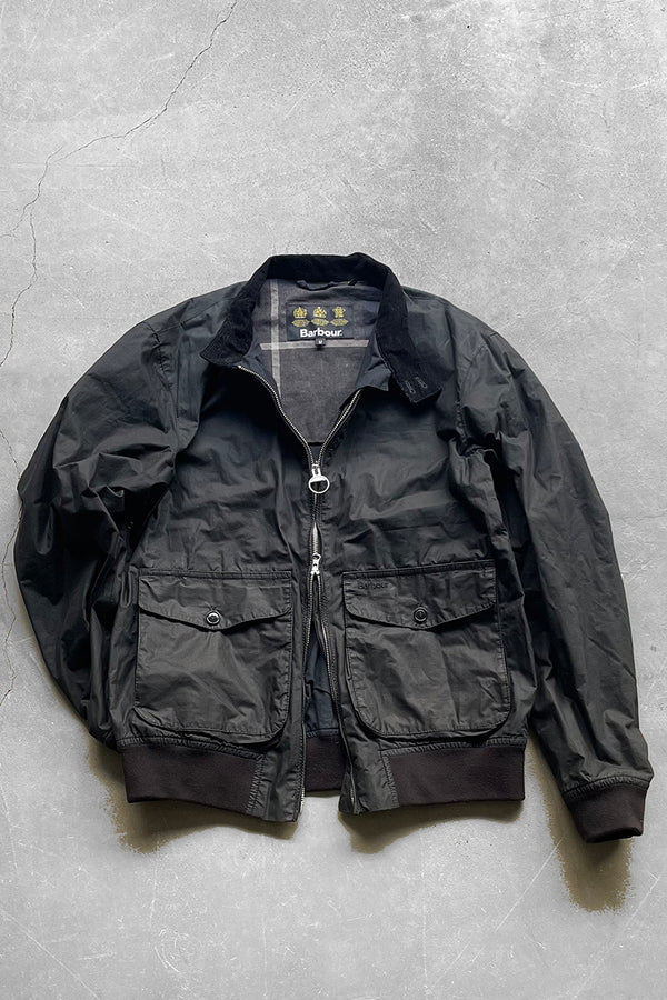 MADE IN MOLDOVA 18'S LIGHTWEIGHT WAX JACKET / BLACK [SIZE: M USED]