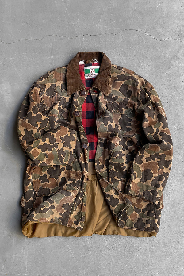 70'S HUNTING DUCK HUNT CAMO JACKET / CAMO [SIZE: M USED]