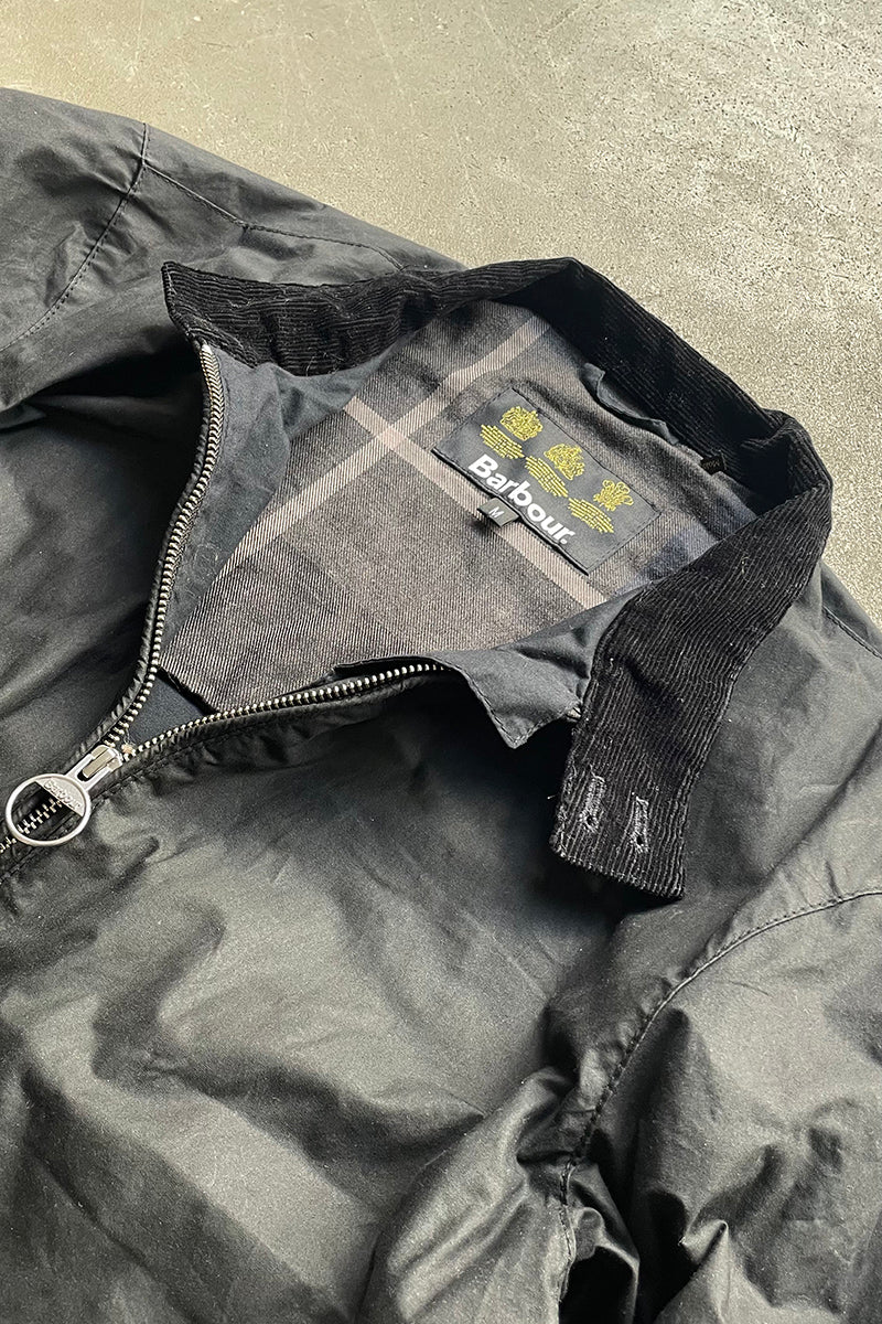 MADE IN MOLDOVA 18'S LIGHTWEIGHT WAX JACKET / BLACK [SIZE: M USED]