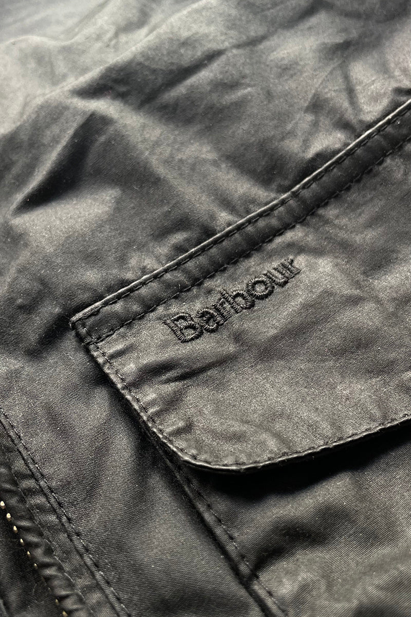 MADE IN MOLDOVA 18'S LIGHTWEIGHT WAX JACKET / BLACK [SIZE: M USED]