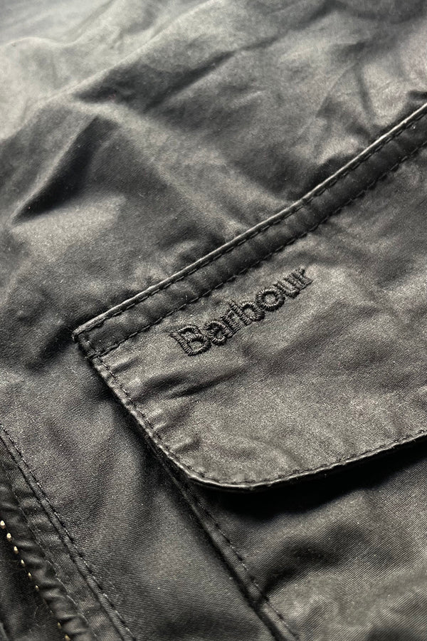 MADE IN MOLDOVA 18'S LIGHTWEIGHT WAX JACKET / BLACK [SIZE: M USED]