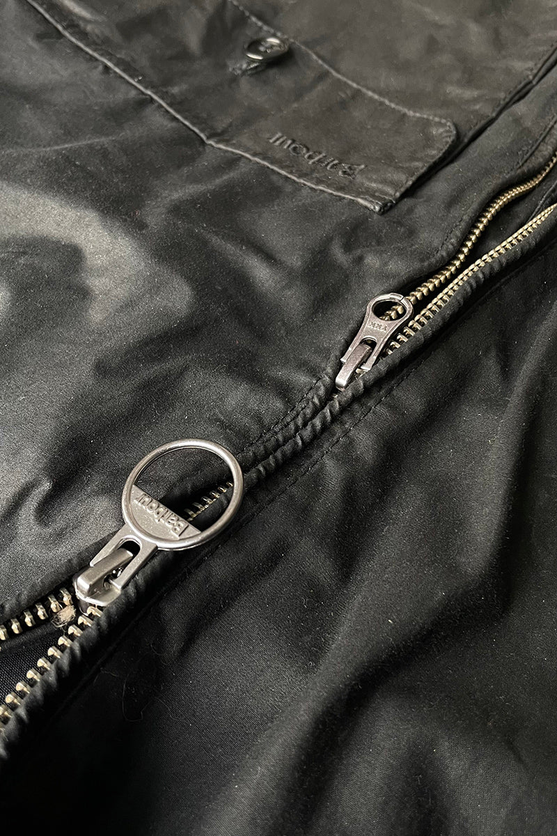 MADE IN MOLDOVA 18'S LIGHTWEIGHT WAX JACKET / BLACK [SIZE: M USED]
