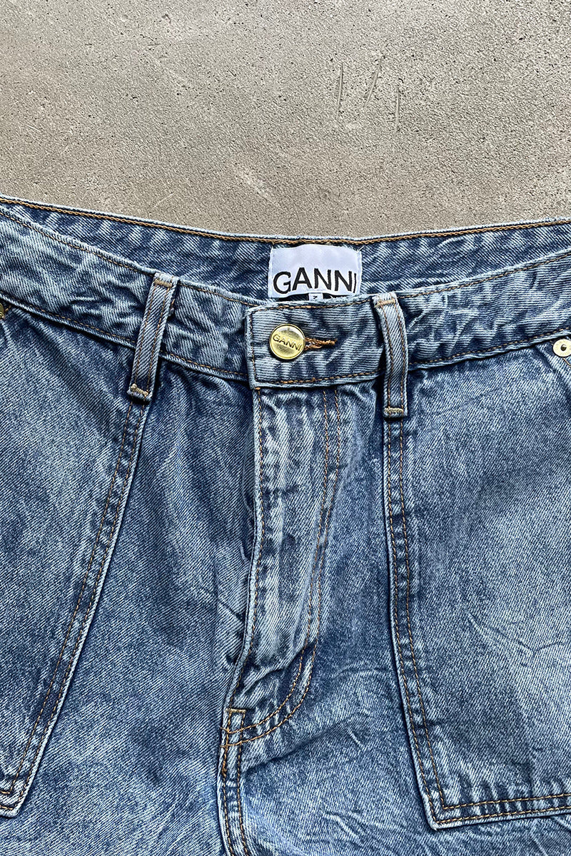 MADE IN TURKEY ANGI DENIM CARGO PANTS / INDIGO [SIZE: 28 USED]