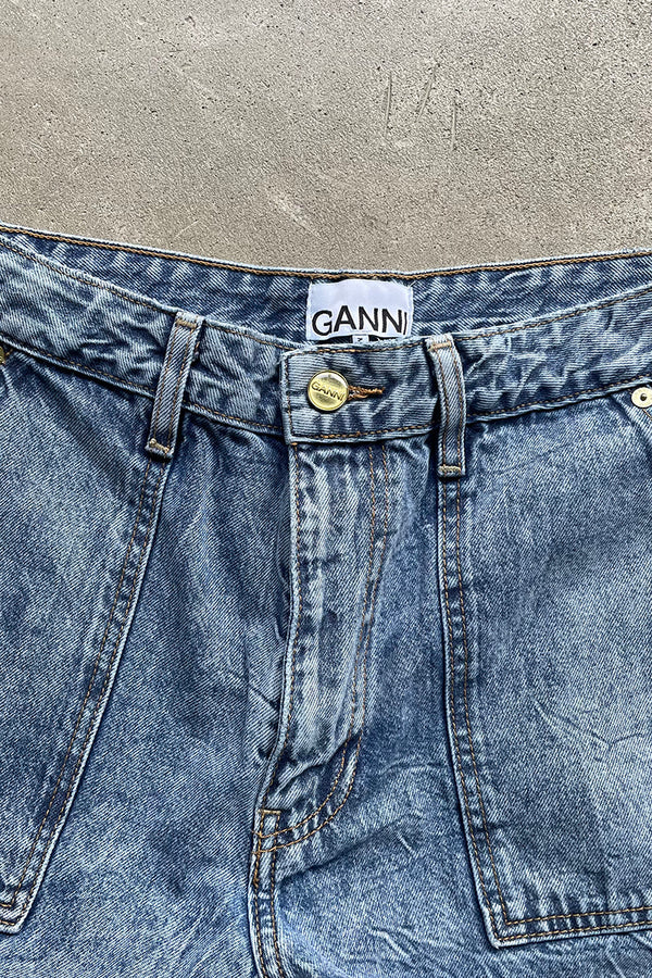 MADE IN TURKEY ANGI DENIM CARGO PANTS / INDIGO [SIZE: 28 USED]