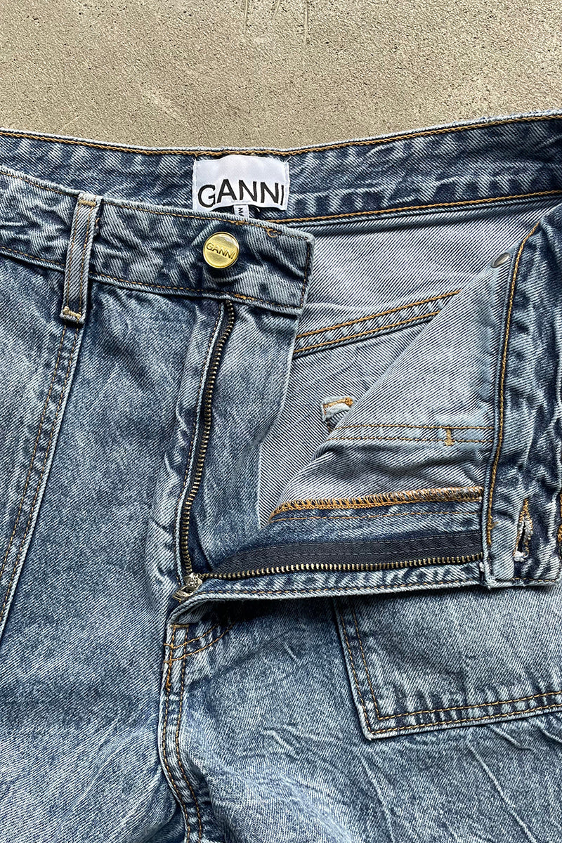 MADE IN TURKEY ANGI DENIM CARGO PANTS / INDIGO [SIZE: 28 USED]