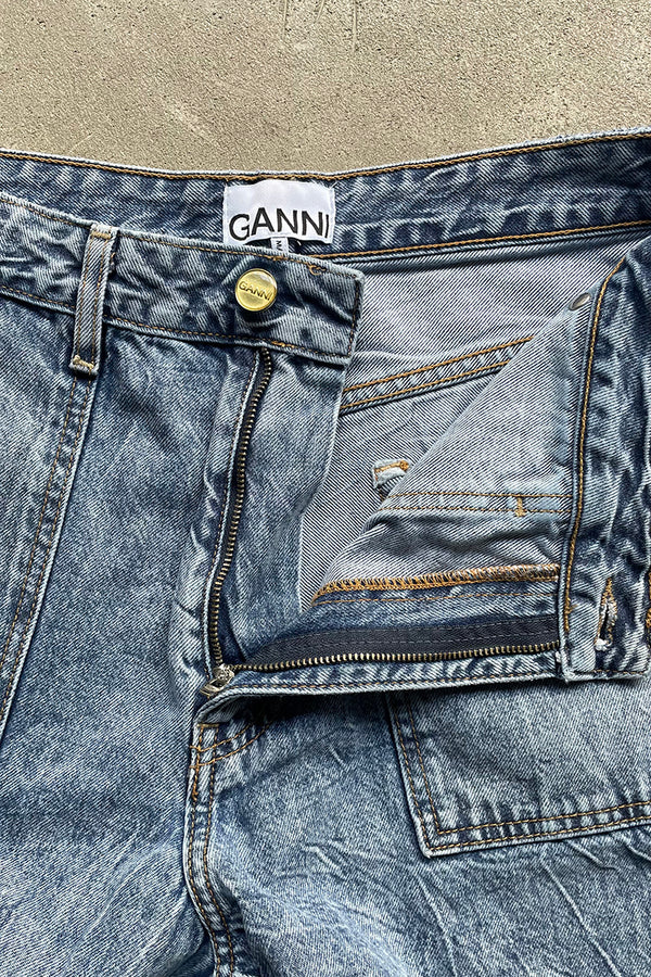MADE IN TURKEY ANGI DENIM CARGO PANTS / INDIGO [SIZE: 28 USED]
