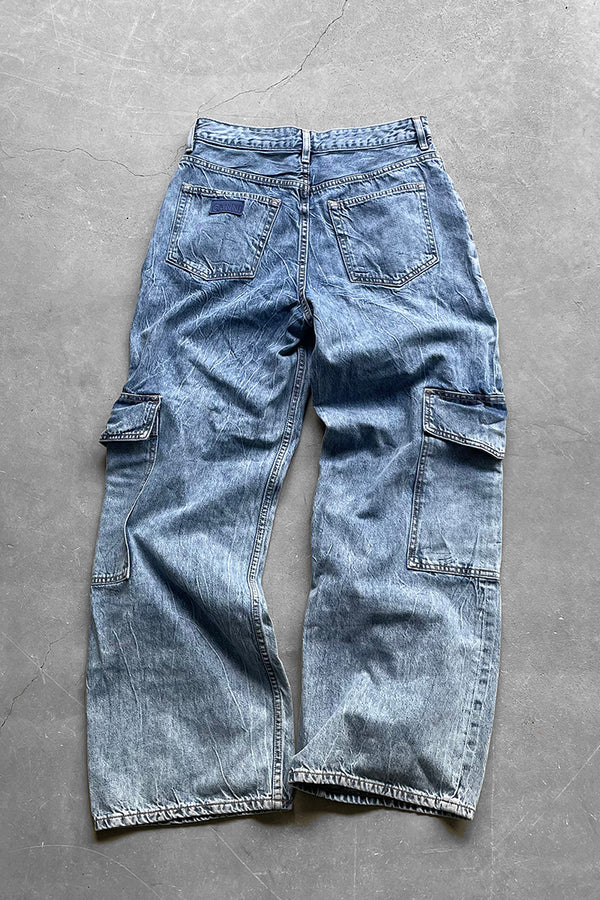 MADE IN TURKEY ANGI DENIM CARGO PANTS / INDIGO [SIZE: 28 USED]