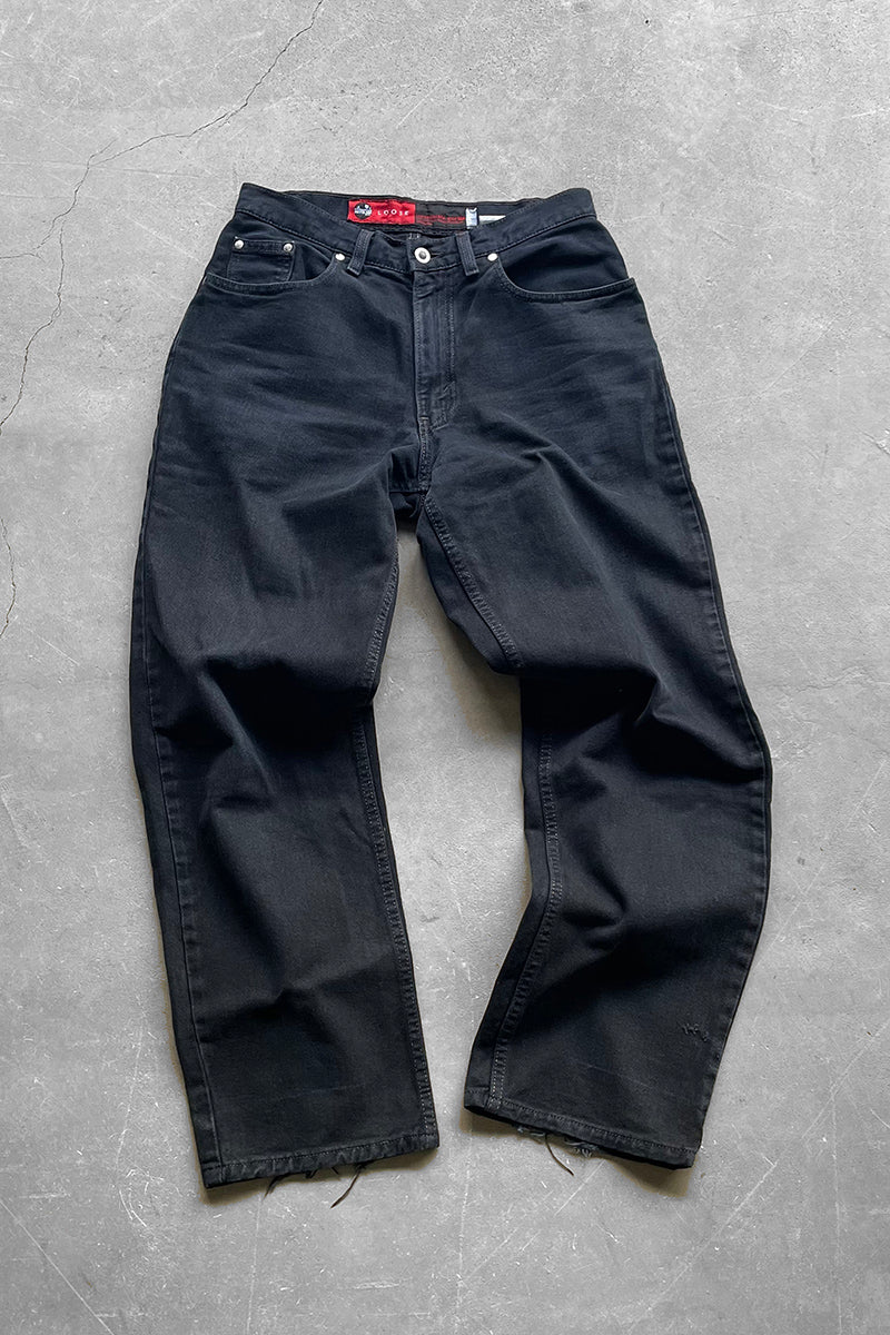 MADE IN USA 93'S SILVER TAB LOOSE DENIM PANTS / BLACK [SIZE: 30 USED]