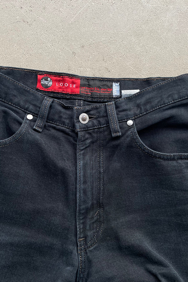 MADE IN USA 93'S SILVER TAB LOOSE DENIM PANTS / BLACK [SIZE: 30 USED]