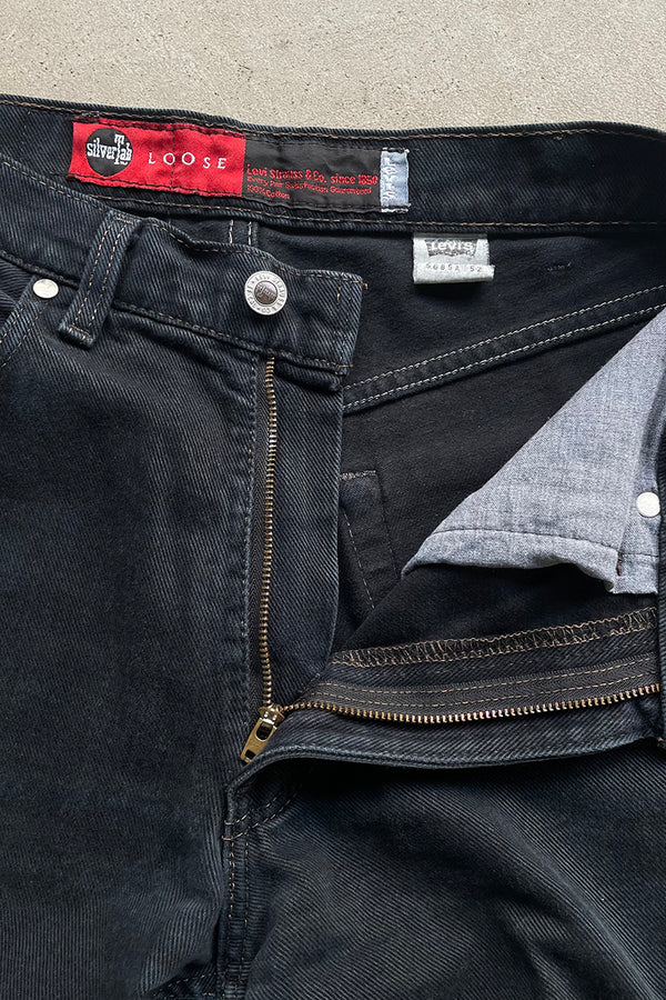 MADE IN USA 93'S SILVER TAB LOOSE DENIM PANTS / BLACK [SIZE: 30 USED]