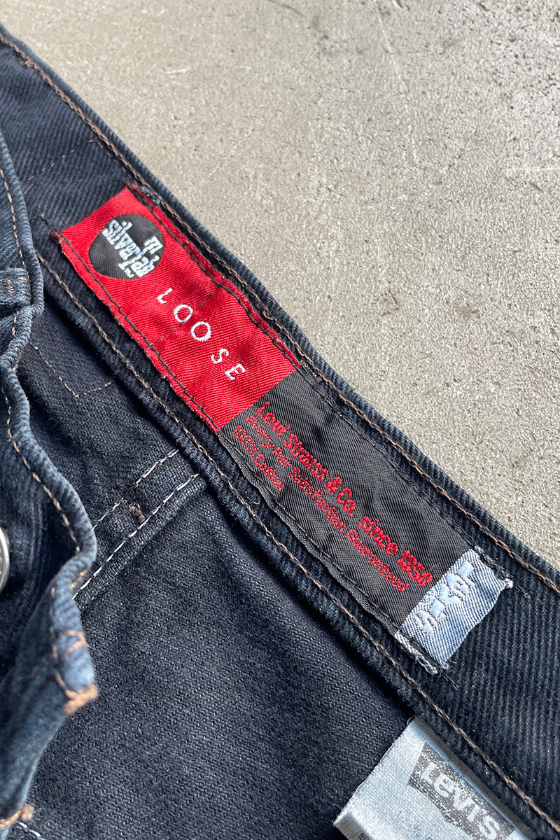 MADE IN USA 93'S SILVER TAB LOOSE DENIM PANTS / BLACK [SIZE: 30 USED]