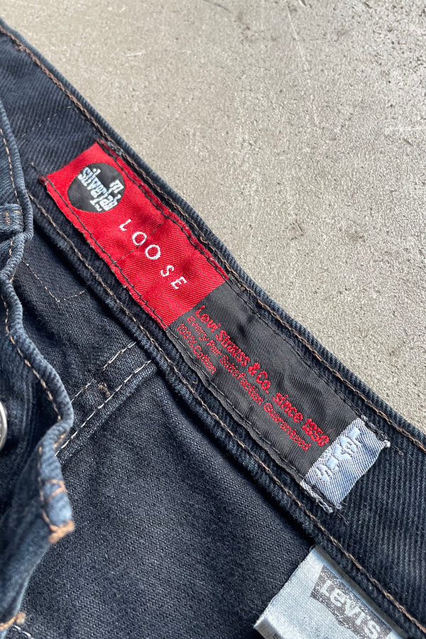 MADE IN USA 93'S SILVER TAB LOOSE DENIM PANTS / BLACK [SIZE: 30 USED]