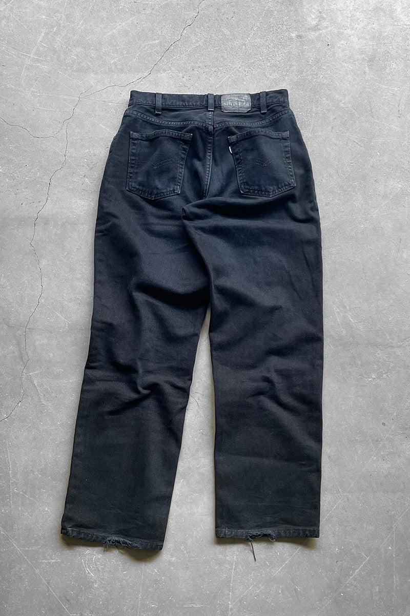MADE IN USA 93'S SILVER TAB LOOSE DENIM PANTS / BLACK [SIZE: 30 USED]
