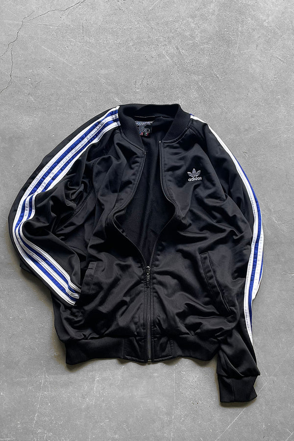 90'S RAGLAN SLEEVE TRACK JACKET / BLACK [SIZE: S USED]
