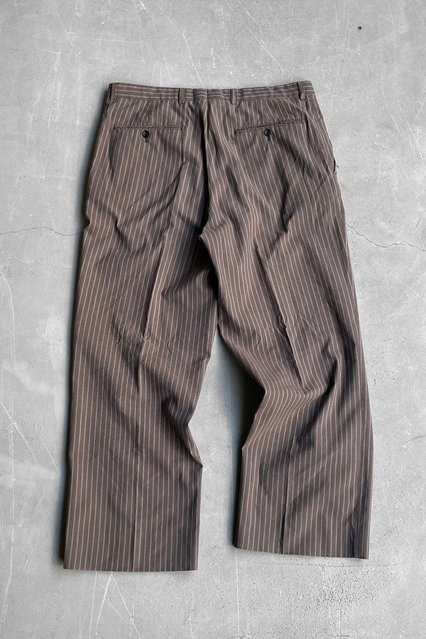 MADE IN SLOVENIA STRIPE SLACKS / BROWN [SIZE: 52 USED]