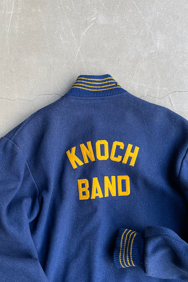 70'S KNOCH BAND WOOL STADIUM JACKET / NAVY [SIZE: 32 USED]