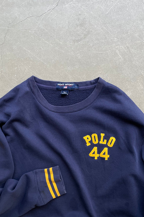 90'S EXCLUSIVE DECORATION SWEATSHIRT / NAVY [SIZE: L USED]