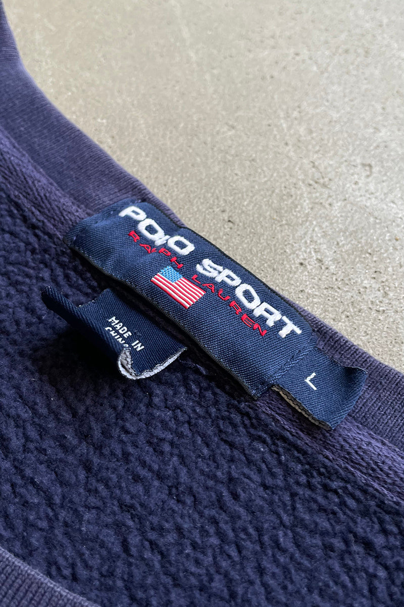 90'S EXCLUSIVE DECORATION SWEATSHIRT / NAVY [SIZE: L USED]