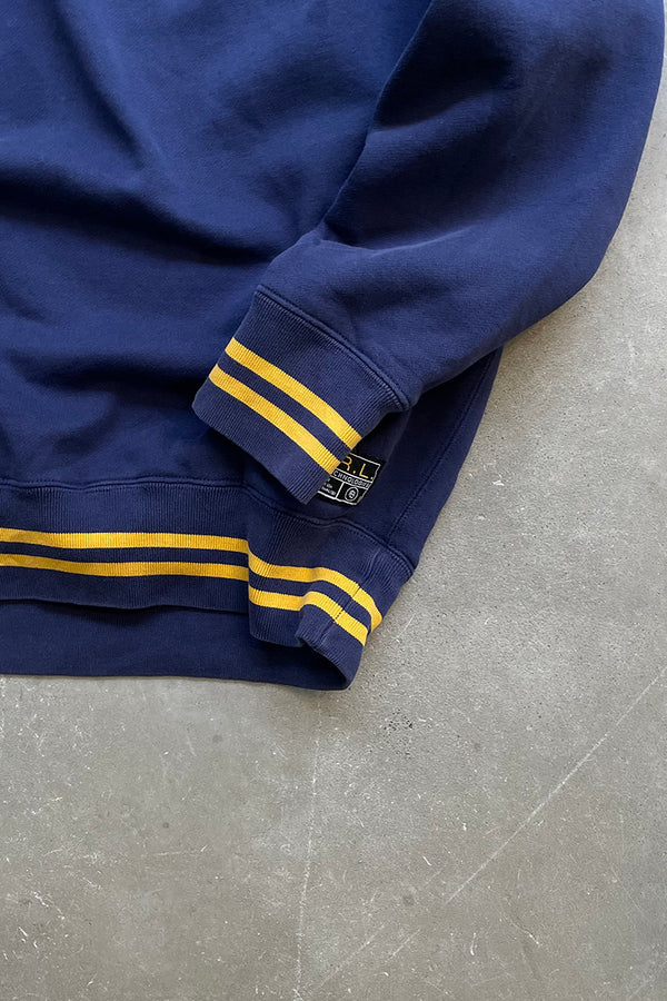 90'S EXCLUSIVE DECORATION SWEATSHIRT / NAVY [SIZE: L USED]