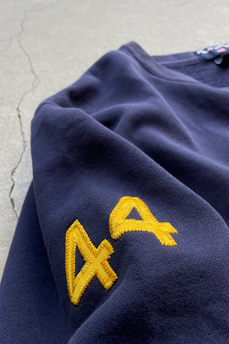 90'S EXCLUSIVE DECORATION SWEATSHIRT / NAVY [SIZE: L USED]