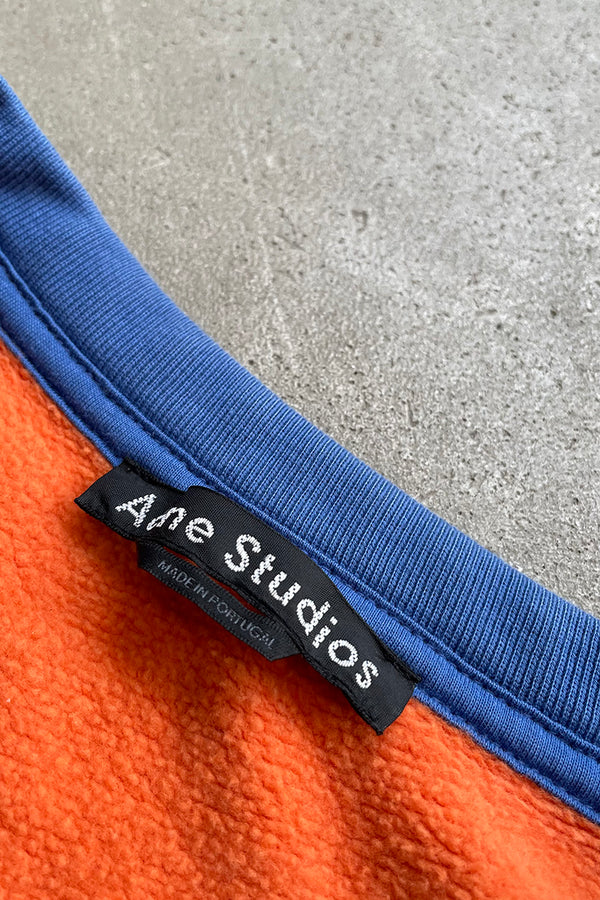 KID PRINT CREW NECK SWEATSHIRT / ORANGE [SIZE: L USED]