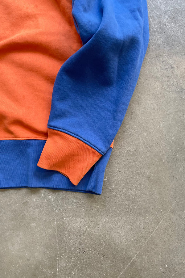 KID PRINT CREW NECK SWEATSHIRT / ORANGE [SIZE: L USED]