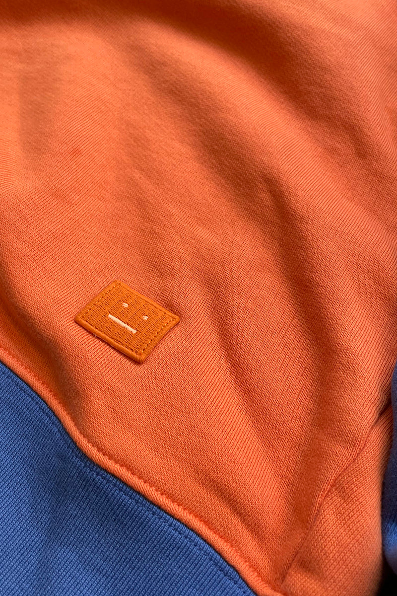 KID PRINT CREW NECK SWEATSHIRT / ORANGE [SIZE: L USED]