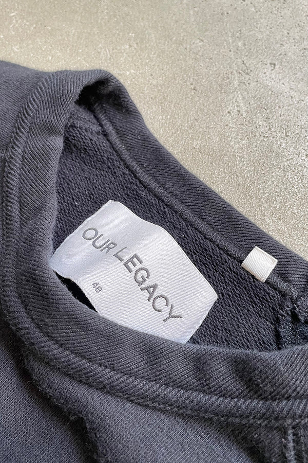 BLACK LOOP SWEATSHIRT / BLACK [SIZE: 48 USED]