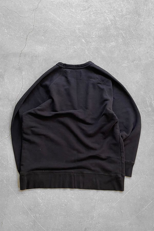 BLACK LOOP SWEATSHIRT / BLACK [SIZE: 48 USED]