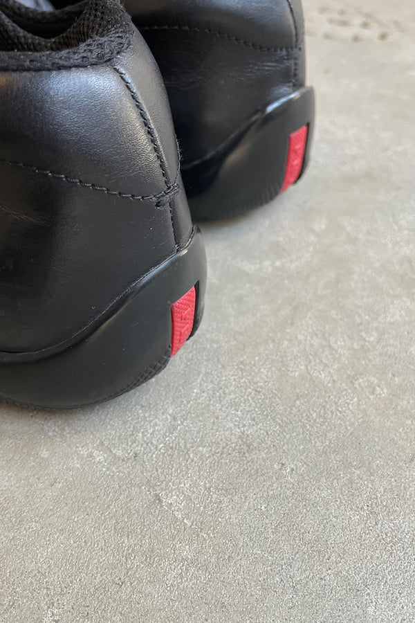 MADE IN ITALY SLIP-ON LEATHER SNEAKERS / BLACK [SIZE: US9.0(27.0cm相当) USED]