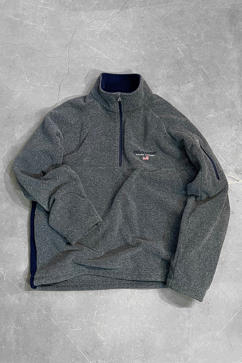 90'S HALF-ZIP POLARTEC FLEECE JACKET / GRAY [SIZE: L USED]