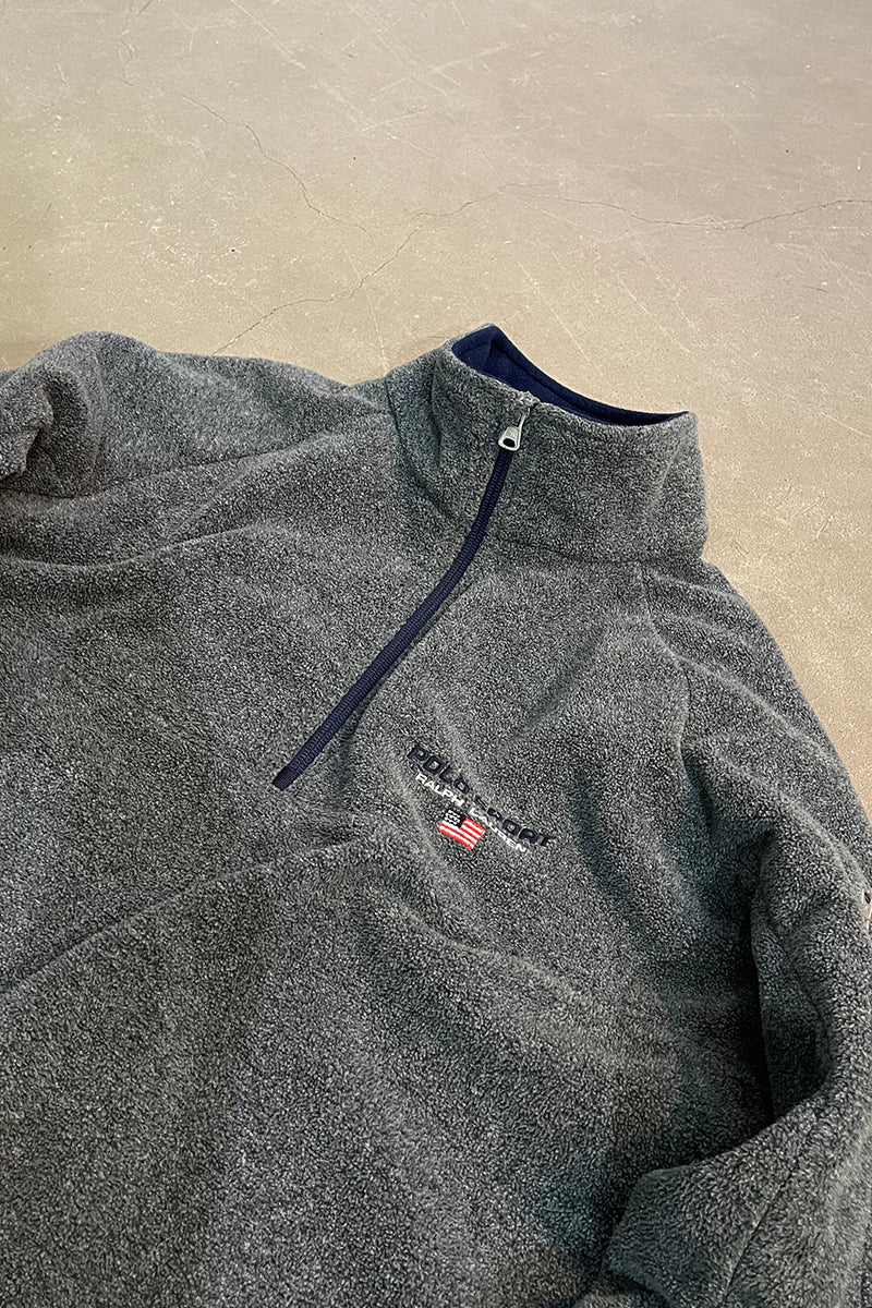 90'S HALF-ZIP POLARTEC FLEECE JACKET / GRAY [SIZE: L USED]