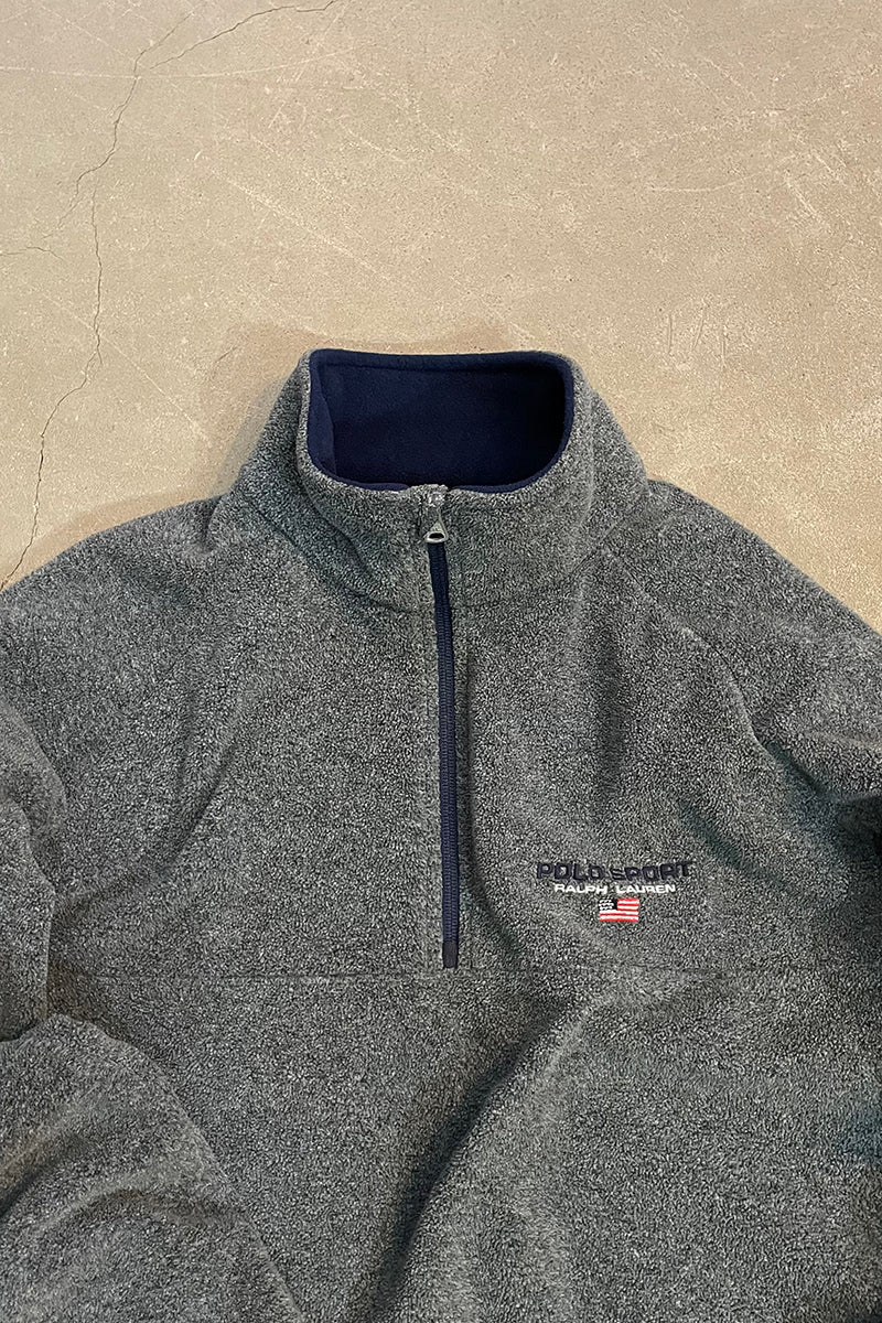 90'S HALF-ZIP POLARTEC FLEECE JACKET / GRAY [SIZE: L USED]