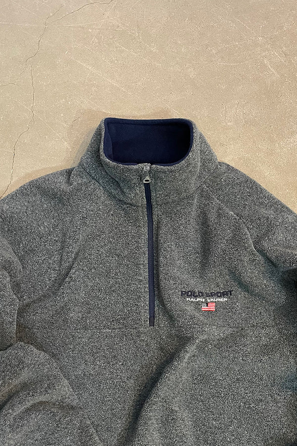 90'S HALF-ZIP POLARTEC FLEECE JACKET / GRAY [SIZE: L USED]