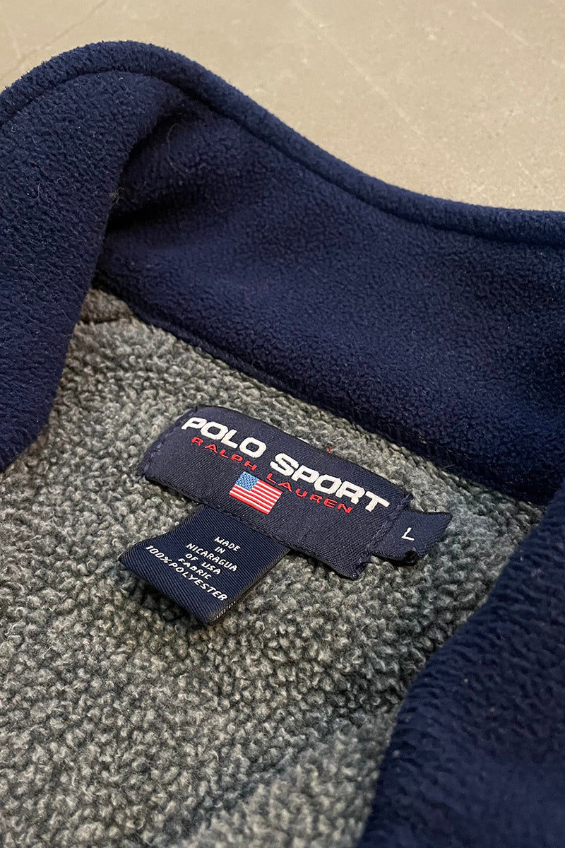 90'S HALF-ZIP POLARTEC FLEECE JACKET / GRAY [SIZE: L USED]