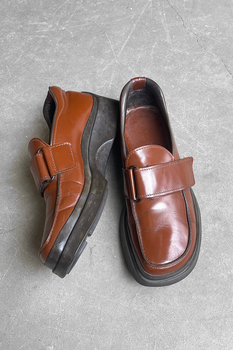 MADE IN ITALY 98SS LEATHER SNEAKERS / BROWN [SIZE: US6.5 (24.5cm equivalent) USED]